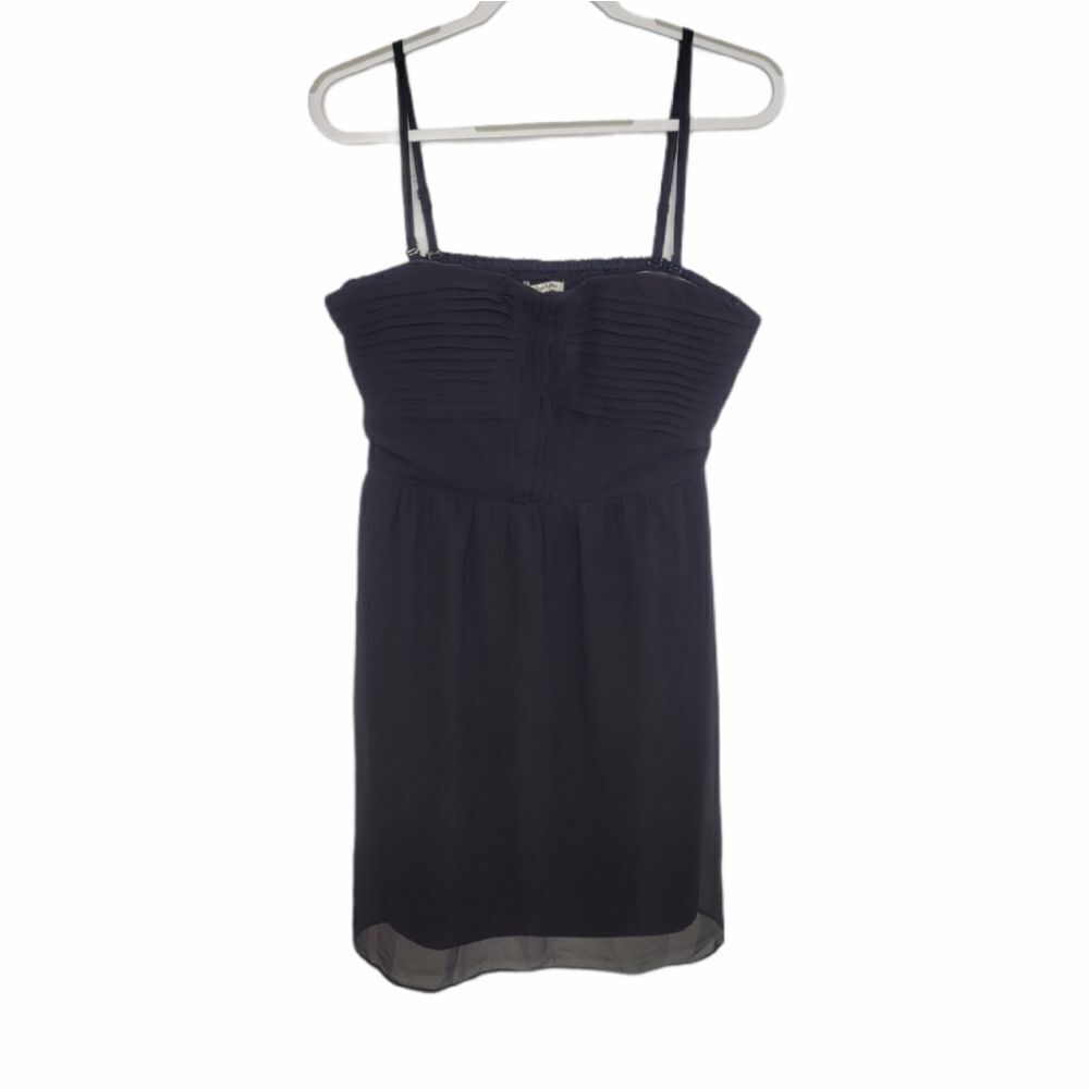 NEW AMERICAN EAGLE dress black shirred‎ removable strap L